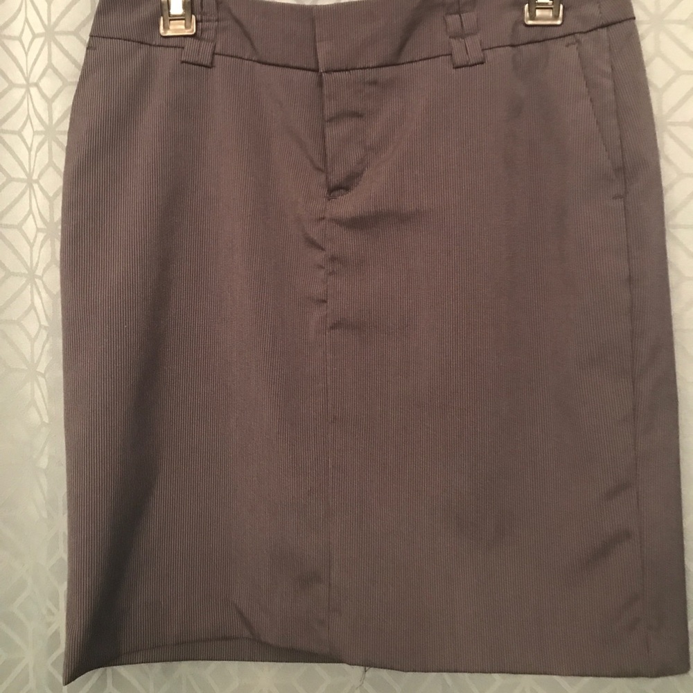 Navy pinstripe skirt. Size 4 petite